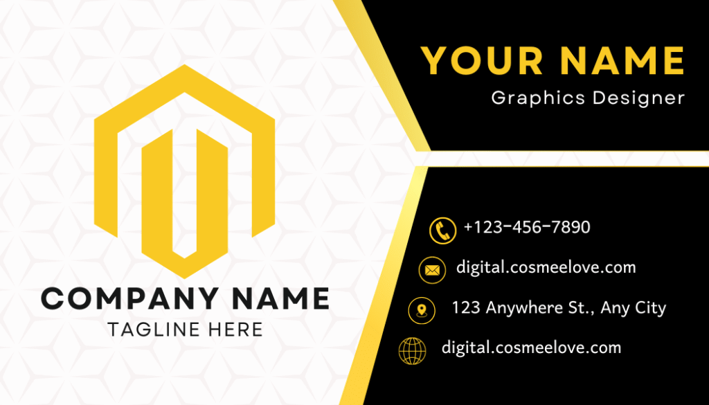 Black and Yellow Grunge Graphic Design Business Card (1)