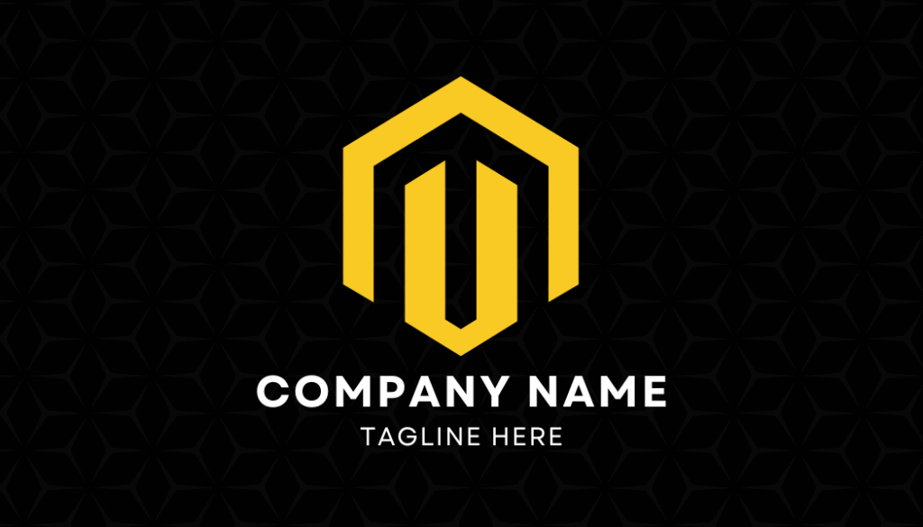 Black and Yellow Grunge Graphic Design Business Card