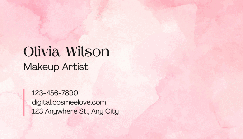 Pink Watercolor Business Card (1)